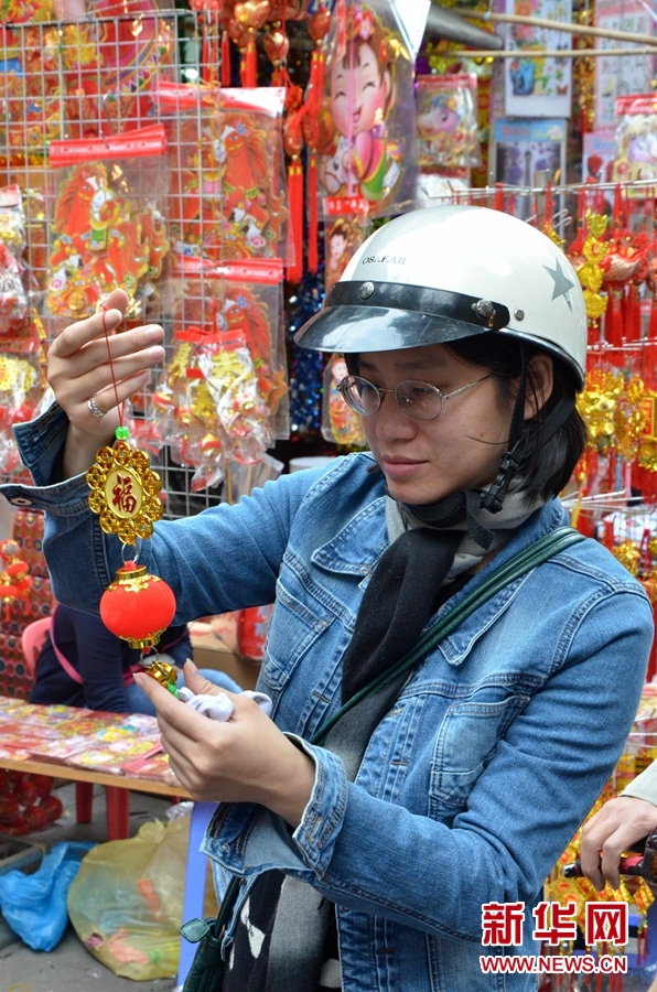 1月28日，在越南首都河內(nèi)，一位藝術(shù)愛好者在畫馬。