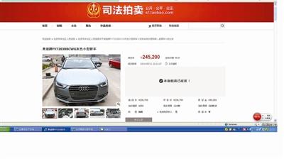 北京法院拍賣平臺(tái)首拍無牌轎車 引來9萬人“圍觀”