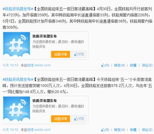 全國(guó)鐵路迎來(lái)五一假日客流最高峰