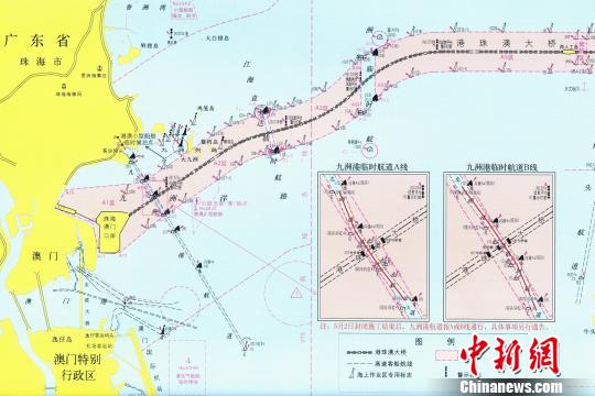 港珠澳大橋施工水域11日起臨時(shí)調(diào)整航路