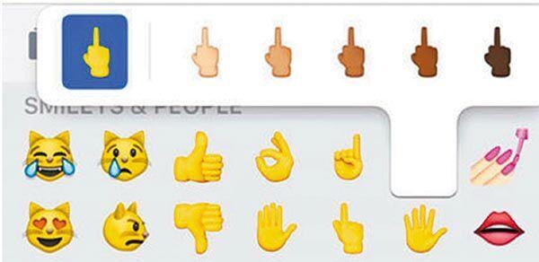 蘋果iOS 9.1系統(tǒng)表情包納入“不雅手勢”符號
