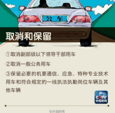 "公車改革"全面啟動(dòng) 取消副部級(jí)以下領(lǐng)導(dǎo)幹部用車