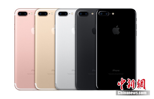 iPhone7和iPhone7 Plus共有5種顏色可選。圖片來源：蘋果官網(wǎng)