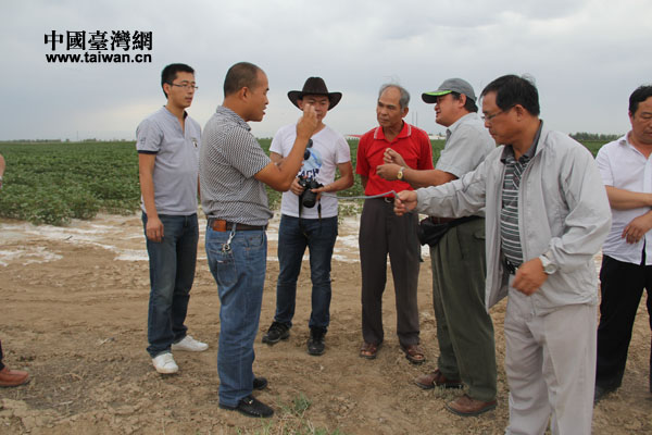 高雄農(nóng)會參訪團走進兵團現(xiàn)代農(nóng)業(yè)示範(fàn)園區(qū)，在田間地頭裏進行農(nóng)業(yè)技術(shù)交流