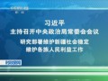 習近平主持召開中央政治局常委會會議  研究部署維護新疆社會穩(wěn)定 維護各族人民利益工作