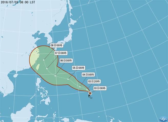 颱風(fēng)路徑潛勢預(yù)報圖