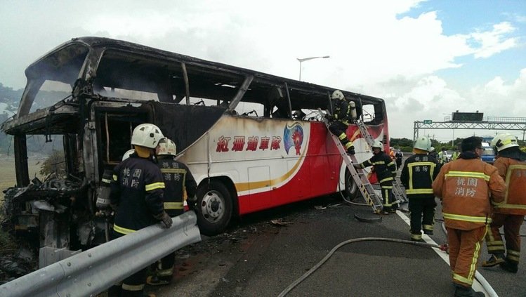 臺灣一遊覽車發(fā)生火警，已知多人罹難